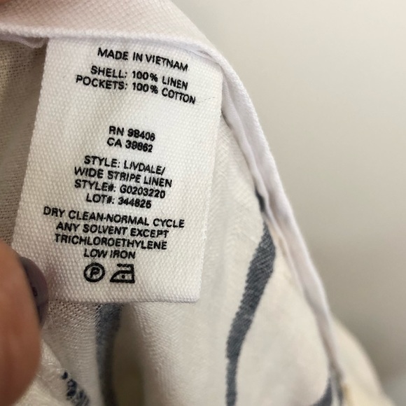 Theory Livdale Contour Wide Leg Pants 100% Linen - Picture 6 of 7